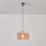 Italian Disc Pendent Lamp Murano Glass 1970s - Image 6