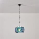 Italian Disc Pendent Lamp Murano Glass 1970s - Image 7