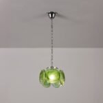 Italian Disc Pendent Lamp Murano Glass 1970s - Image 9