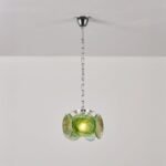 Italian Disc Pendent Lamp Murano Glass 1970s - Image 11
