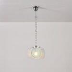Italian Disc Pendent Lamp Murano Glass 1970s - Image 8