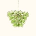 Italian Murano Large Glass Flower Chandelier 1960s - Image 2