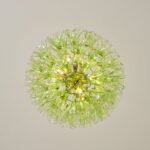 Italian Murano Large Glass Flower Chandelier 1960s - Image 17