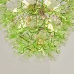 Italian Murano Large Glass Flower Chandelier 1960s - Image 27