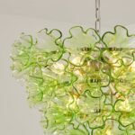 Italian Murano Large Glass Flower Chandelier 1960s - Image 28