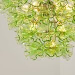 Italian Murano Large Glass Flower Chandelier 1960s - Image 29