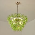 Italian Murano Large Glass Flower Chandelier 1960s - Image 14