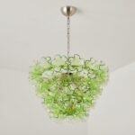 Italian Murano Large Glass Flower Chandelier 1960s - Image 10
