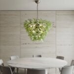 Italian Murano Large Glass Flower Chandelier 1960s - Image 12