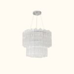 Mid-century Murano glass Tronchi-Style Drum Chandelie