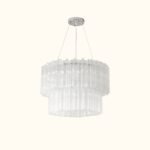 Mid-century Murano glass Tronchi-Style Drum Chandelie - Image 2