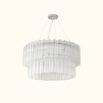 Mid-century Murano glass Tronchi-Style Drum Chandelie - Image 3