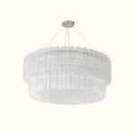 Mid-century Murano glass Tronchi-Style Drum Chandelie - Image 4