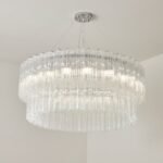 Mid-century Murano glass Tronchi-Style Drum Chandelie - Image 9