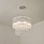 Mid-century Murano glass Tronchi-Style Drum Chandelie - Image 5
