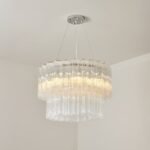 Mid-century Murano glass Tronchi-Style Drum Chandelie - Image 8
