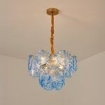 Azzurra Blue Murano Glass Disc Chandelier - Image 4