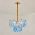 Azzurra Blue Murano Glass Disc Chandelier - Image 6