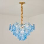 Azzurra Blue Murano Glass Disc Chandelier - Image 8