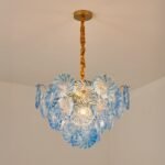 Azzurra Blue Murano Glass Disc Chandelier - Image 9