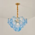 Azzurra Blue Murano Glass Disc Chandelier - Image 10