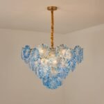 Azzurra Blue Murano Glass Disc Chandelier - Image 13