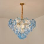 Azzurra Blue Murano Glass Disc Chandelier - Image 15
