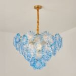 Azzurra Blue Murano Glass Disc Chandelier - Image 16