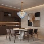 Azzurra Blue Murano Glass Disc Chandelier - Image 18