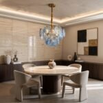Azzurra Blue Murano Glass Disc Chandelier - Image 11