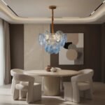 Azzurra Blue Murano Glass Disc Chandelier - Image 7