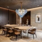 Azzurra Blue Murano Glass Disc Chandelier - Image 19