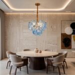 Azzurra Blue Murano Glass Disc Chandelier - Image 20