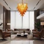 Murano glass Leaves Chandelier - Image 9