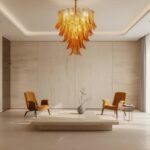 Murano glass Leaves Chandelier - Image 13