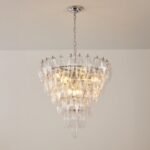 Chiara 6 Tiered Clear Round Chandelier23.6"" - Image 10