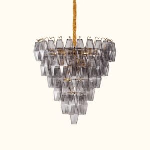 Chiara 6 Tiered Smoke Round Chandelier23.6"