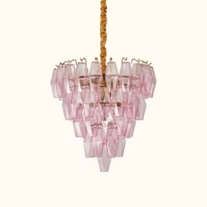 Chiara 5 Tiered Pink Round Chandelier19.7"