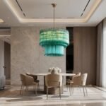 Emerald Cascade Murano Glass Chandelier - Image 12