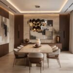Modern Black Iridescent Glass Disc Chandelier - Image 6