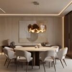Modern Smoke Iridescent Glass Disc Chandelier - Image 3