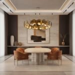Modern Smoke Iridescent Glass Disc Chandelier - Image 5