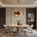 Modern Smoke Iridescent Glass Disc Chandelier - Image 6