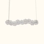 Murano Style Floral Crystal Linear Pendant Light