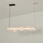 Murano Style Floral Crystal Linear Pendant Light - Image 10