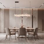 Murano Style Floral Crystal Linear Pendant Light - Image 2