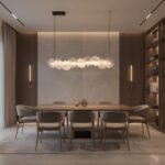 Murano Style Floral Crystal Linear Pendant Light - Image 3