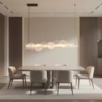 Murano Style Floral Crystal Linear Pendant Light - Image 4