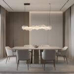 Murano Style Floral Crystal Linear Pendant Light - Image 5