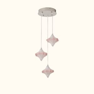 Vintage Italian Style Starburst Liner Pendant 3-Shade